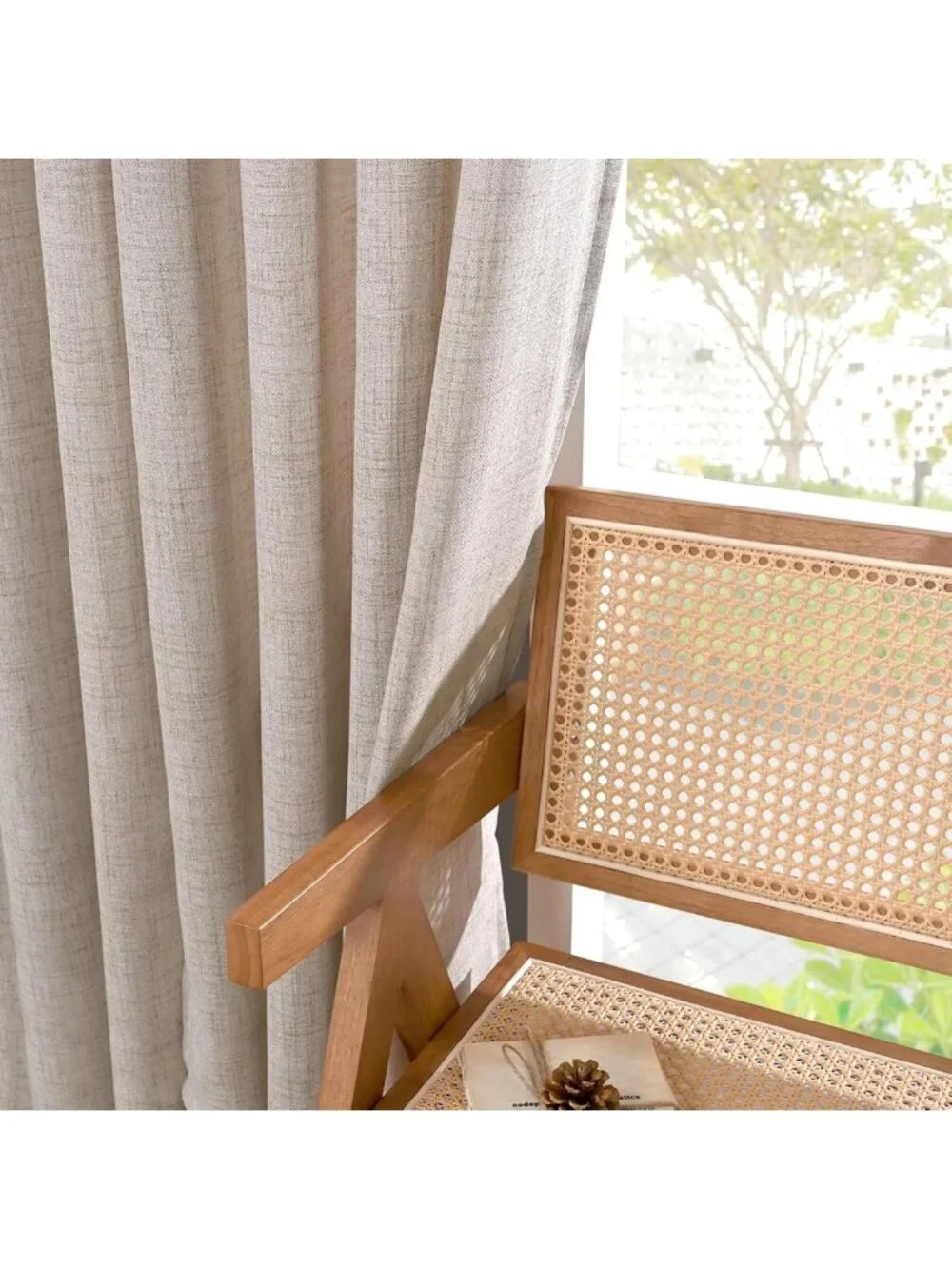 Linen Semi-Sheer Curtains 63